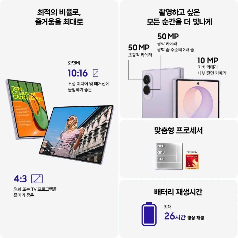 목차갤럭시 Z 폴드8, 4:3 화면비율의 매력E-book 및 웹서핑 갤럭시 Z 폴드8 화면 분할 멀티태스킹 사용 모습